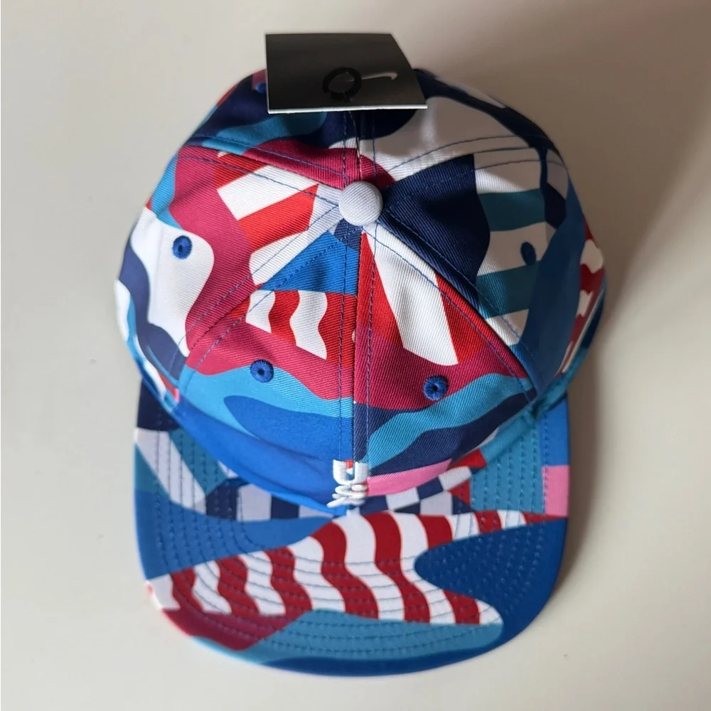 NWT Nike Adult Unisex USA Skateboard Olympic Blue and Red Patterned Hat - Picture 1 of 5